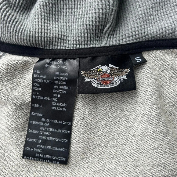 Harley Davidson Hooded Sweatshirt Vest - Picture 8 of 11